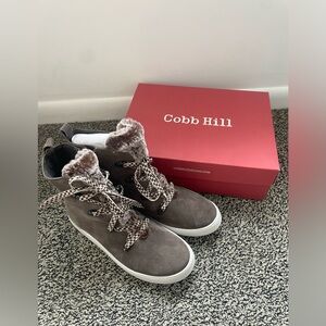 Rockport NWB Cobb Hill Elysse Alpine Boots, Gray, Women's 9 M